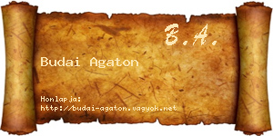 Budai Agaton névjegykártya